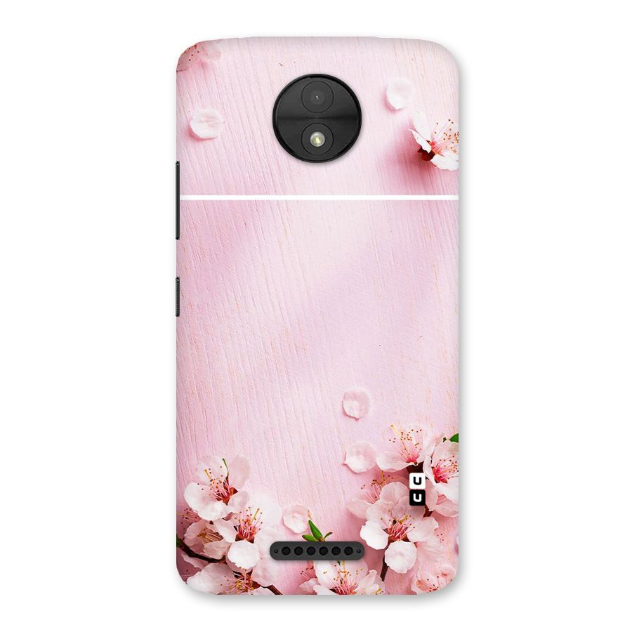 Blossom Frame Pink Back Case for Moto C