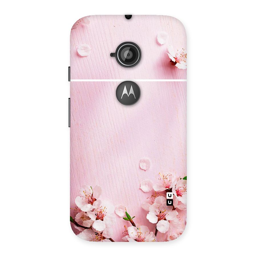 Blossom Frame Pink Back Case for Moto E 2nd Gen