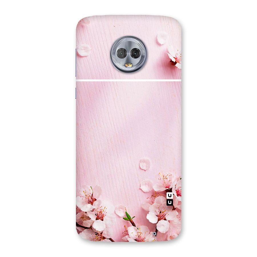 Blossom Frame Pink Back Case for Moto G6 Plus