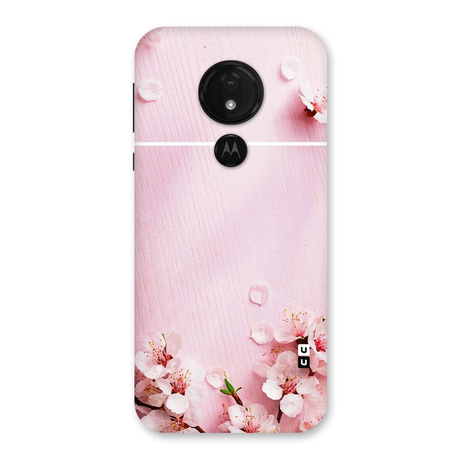 Blossom Frame Pink Back Case for Moto G7 Power
