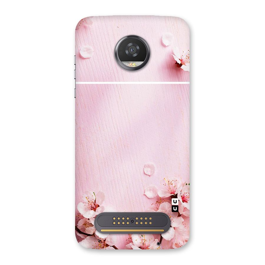Blossom Frame Pink Back Case for Moto Z2 Play