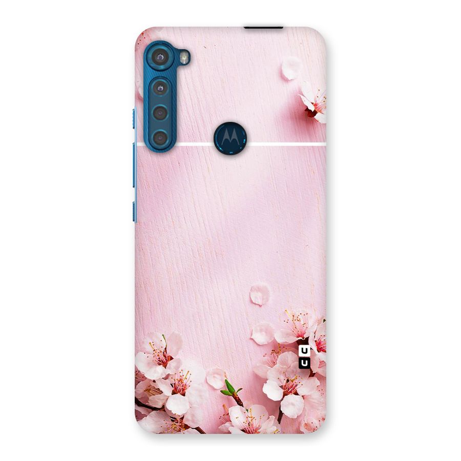 Blossom Frame Pink Back Case for Motorola One Fusion Plus