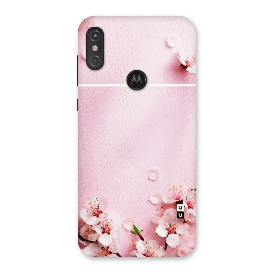 Blossom Frame Pink Back Case for Motorola One Power