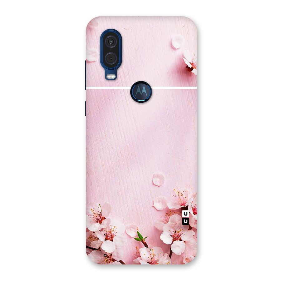 Blossom Frame Pink Back Case for Motorola One Vision