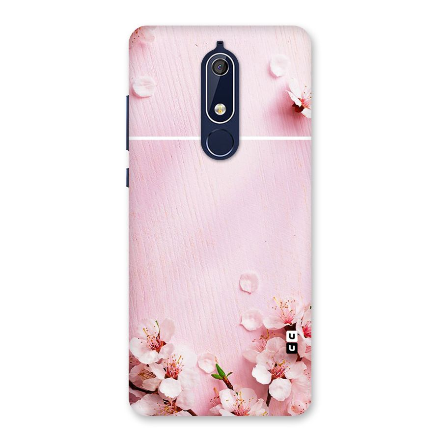 Blossom Frame Pink Back Case for Nokia 5.1