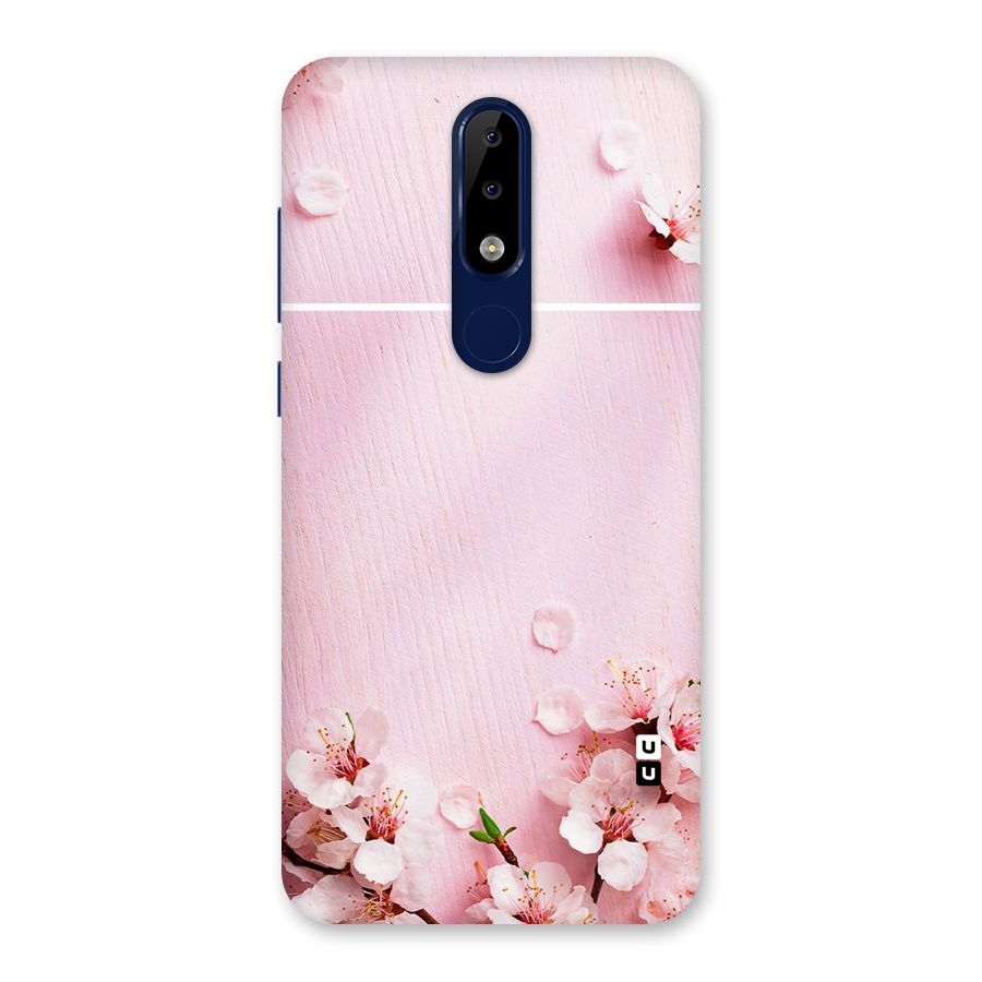 Blossom Frame Pink Back Case for Nokia 5.1 Plus