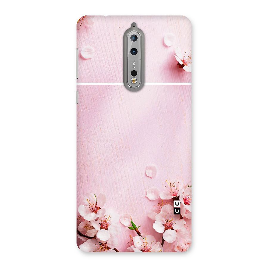 Blossom Frame Pink Back Case for Nokia 8