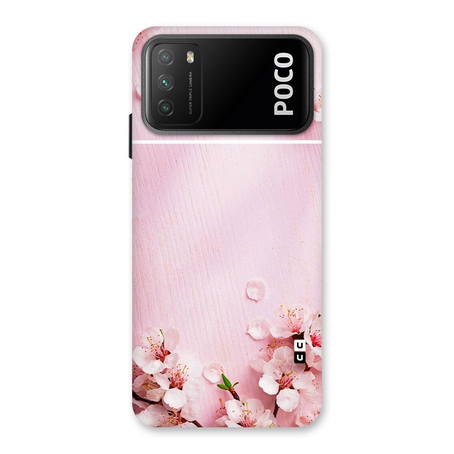 Blossom Frame Pink Back Case for Poco M3