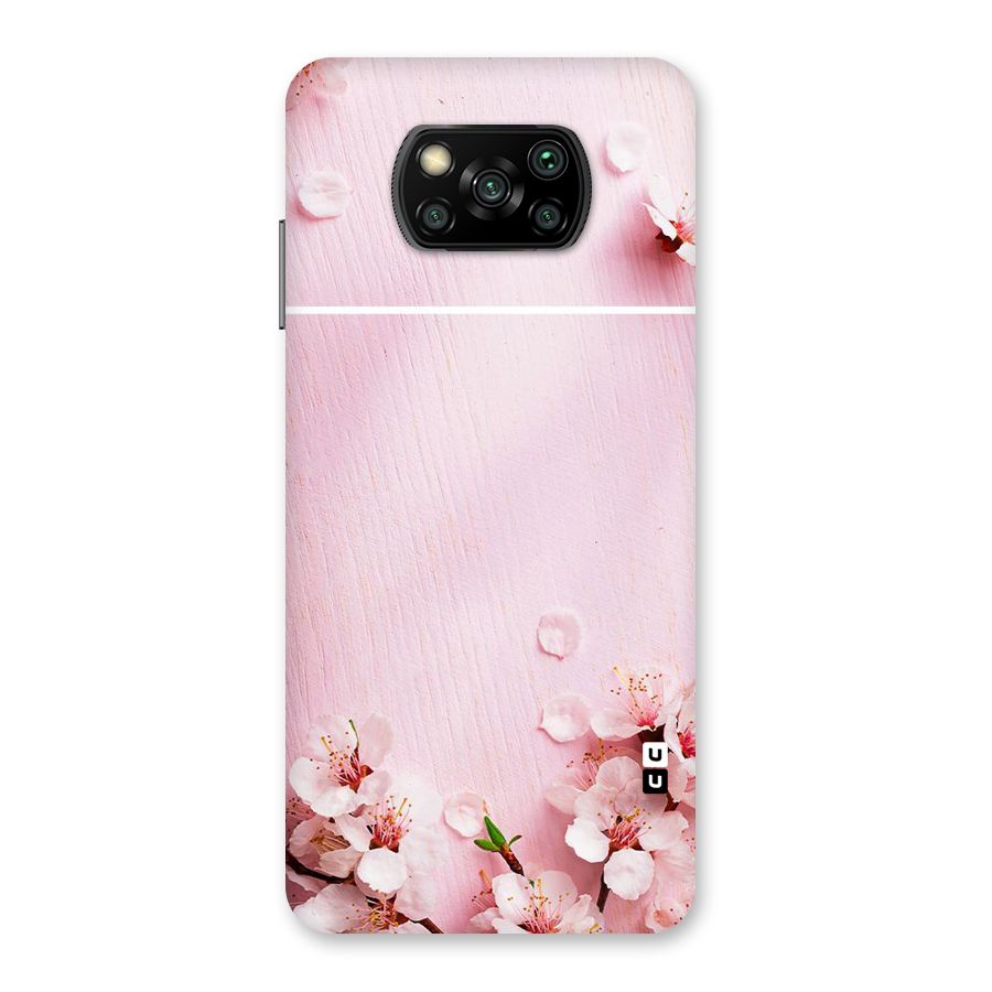 Blossom Frame Pink Back Case for Poco X3