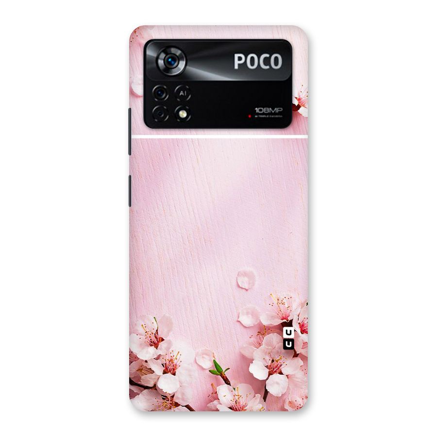 Blossom Frame Pink Back Case for Poco X4 Pro 5G