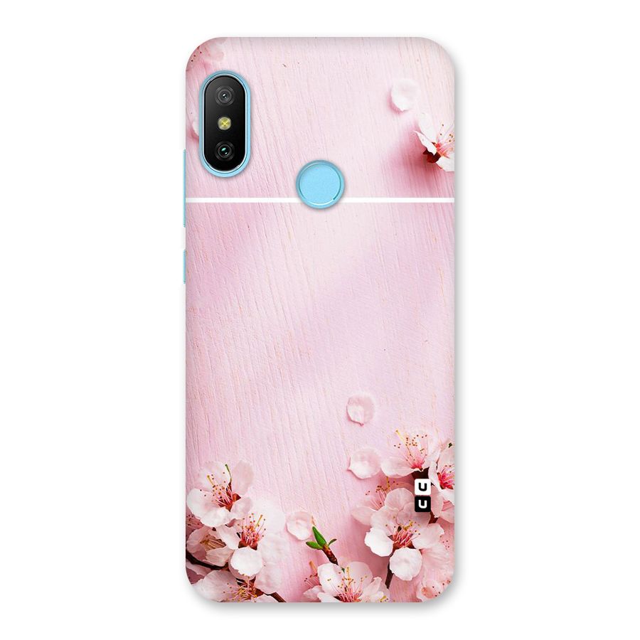 Blossom Frame Pink Back Case for Redmi 6 Pro