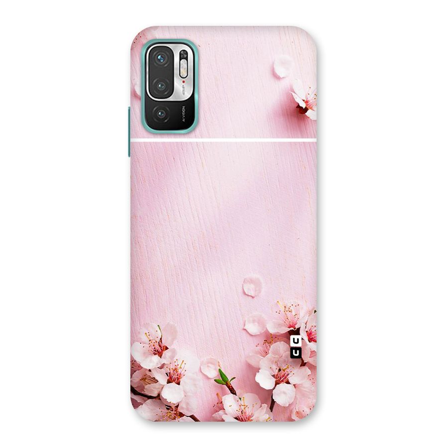 Blossom Frame Pink Back Case for Redmi Note 10T 5G