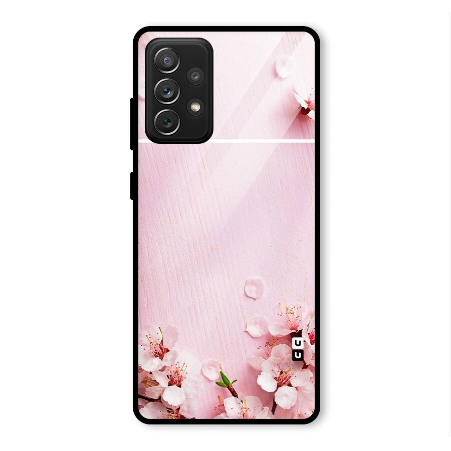 Blossom Frame Pink Glass Back Case for Galaxy A72