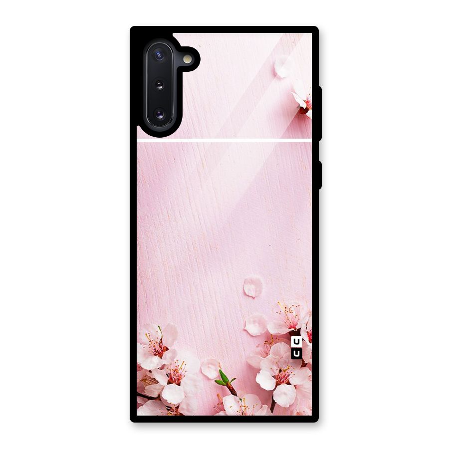 Blossom Frame Pink Glass Back Case for Galaxy Note 10