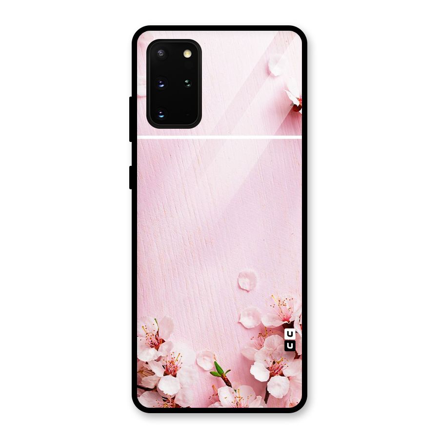 Blossom Frame Pink Glass Back Case for Galaxy S20 Plus