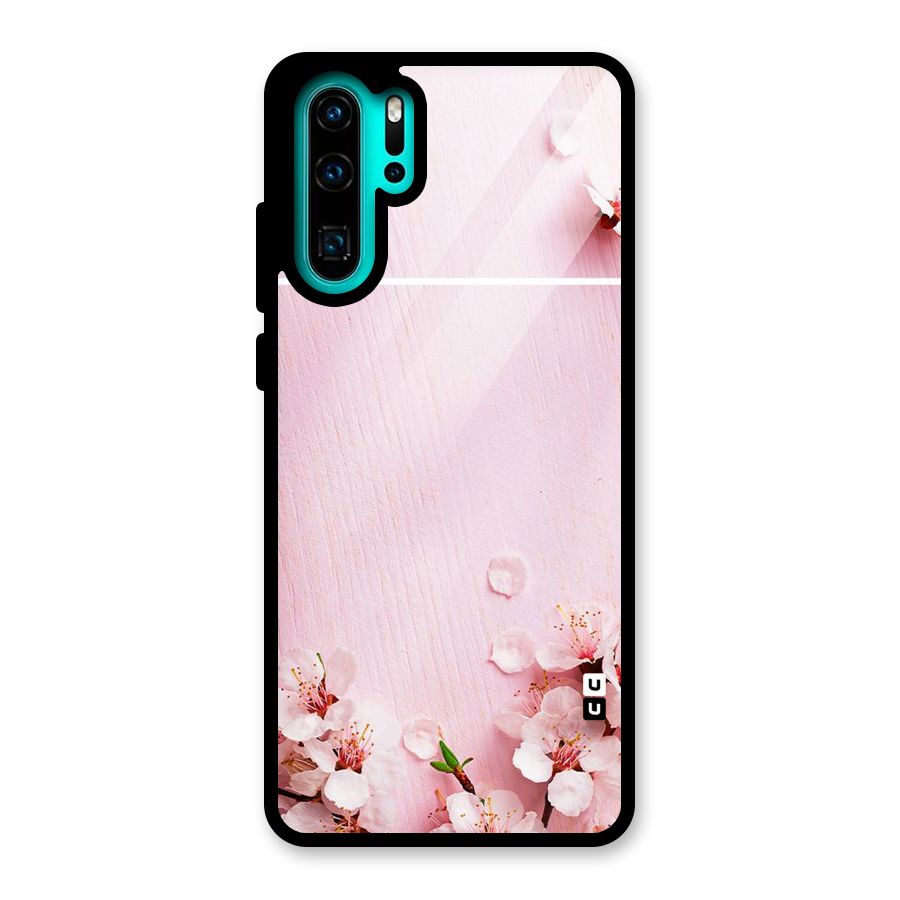 Blossom Frame Pink Glass Back Case for Huawei P30 Pro