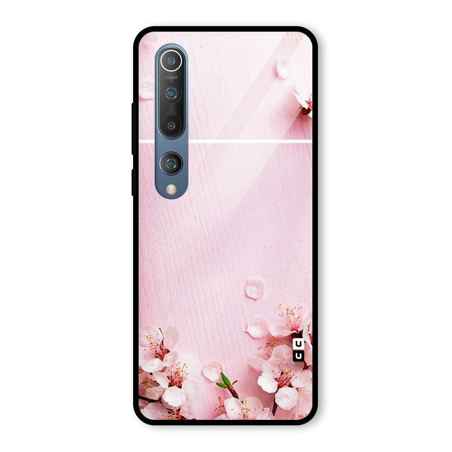 Blossom Frame Pink Glass Back Case for Mi 10