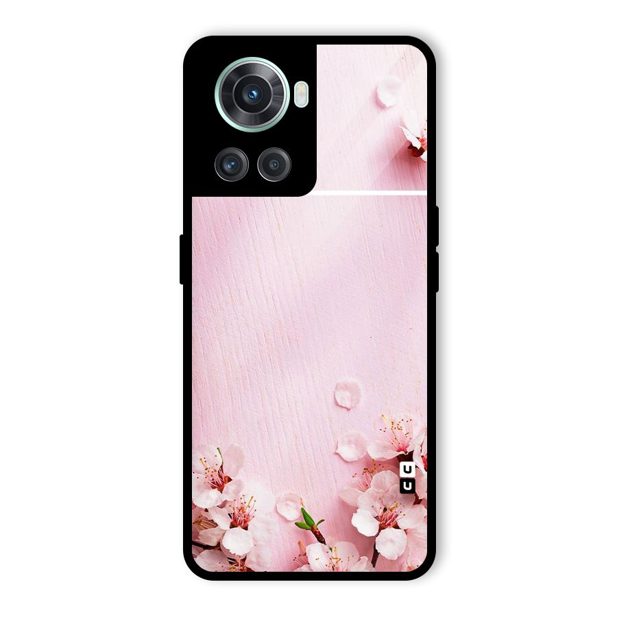 Blossom Frame Pink Glass Back Case for OnePlus 10R