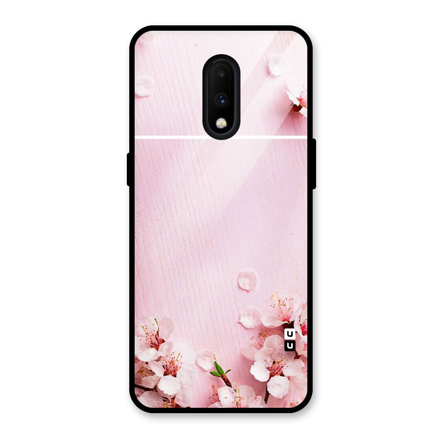 Blossom Frame Pink Glass Back Case for OnePlus 7