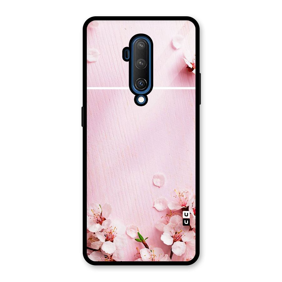 Blossom Frame Pink Glass Back Case for OnePlus 7T Pro