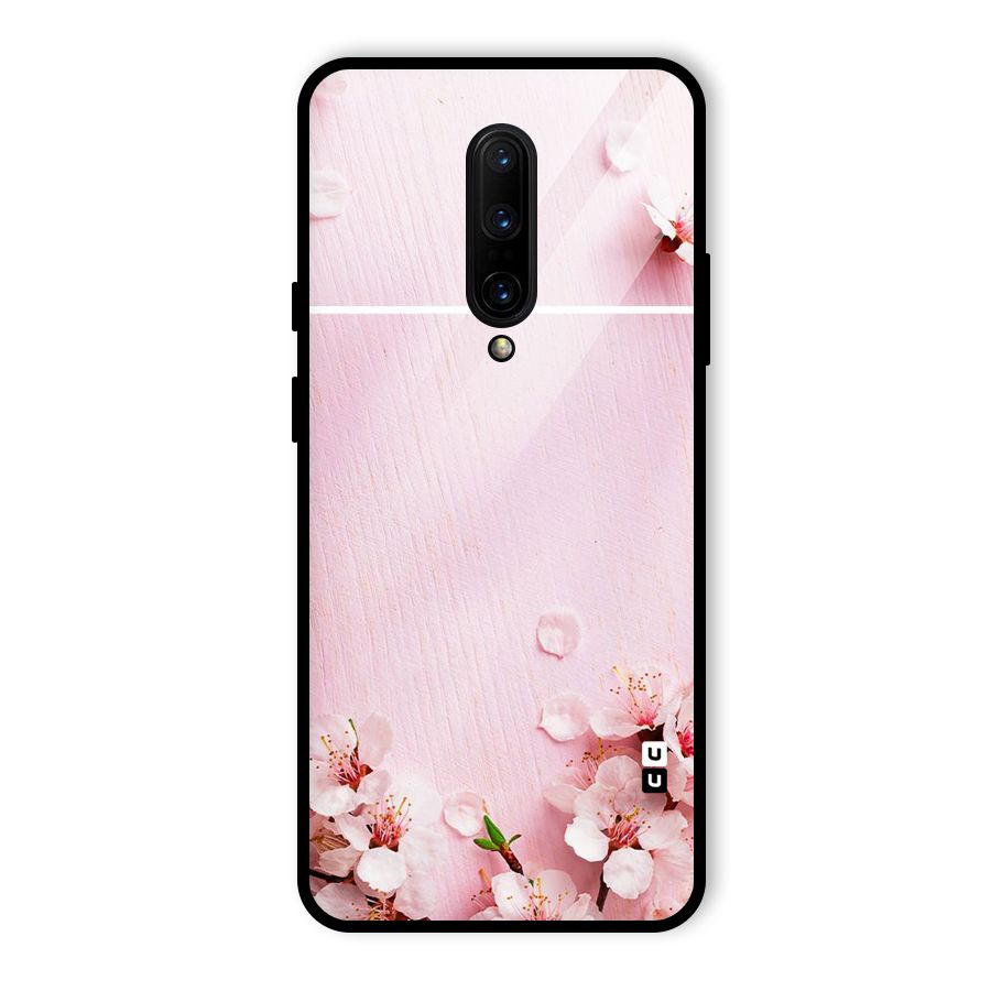 Blossom Frame Pink Glass Back Case for OnePlus 7 Pro