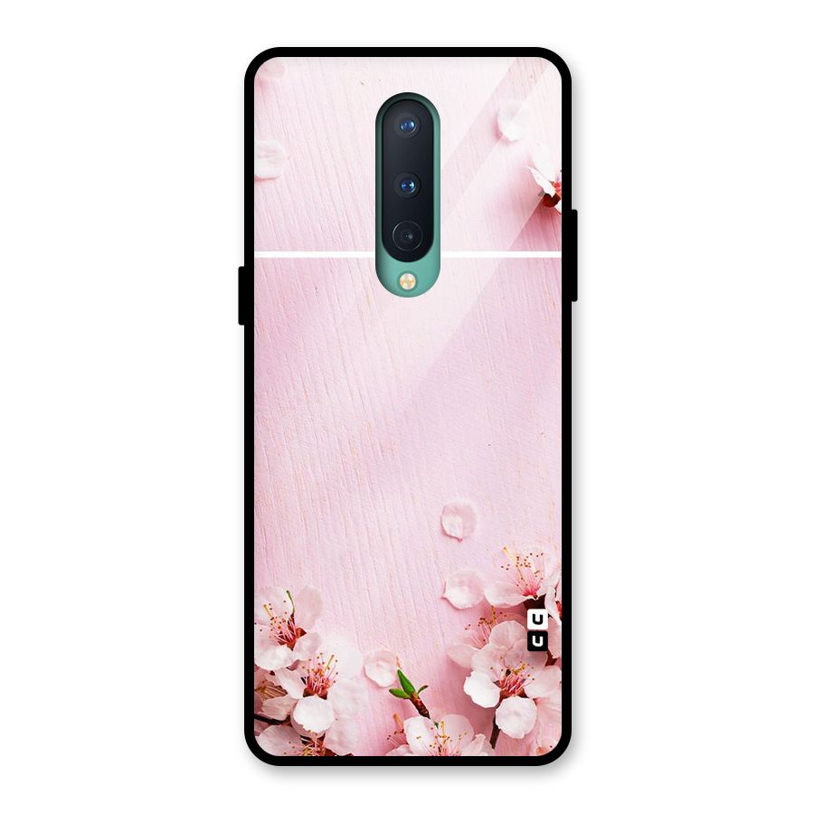 Blossom Frame Pink Glass Back Case for OnePlus 8