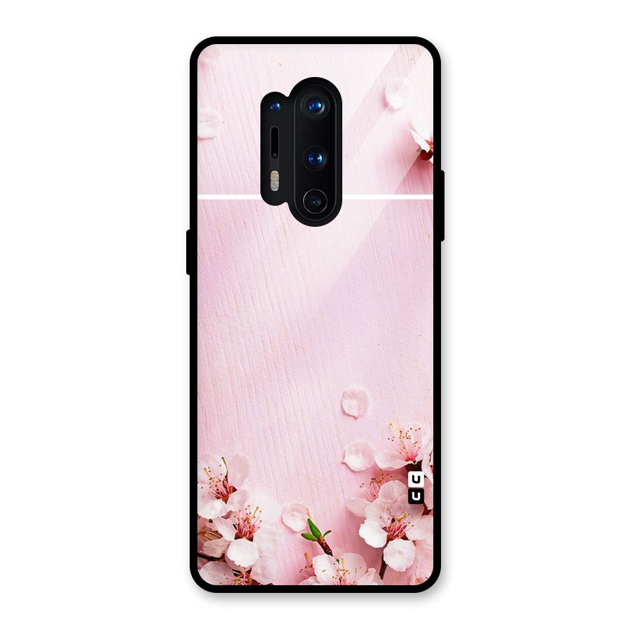 Blossom Frame Pink Glass Back Case for OnePlus 8 Pro