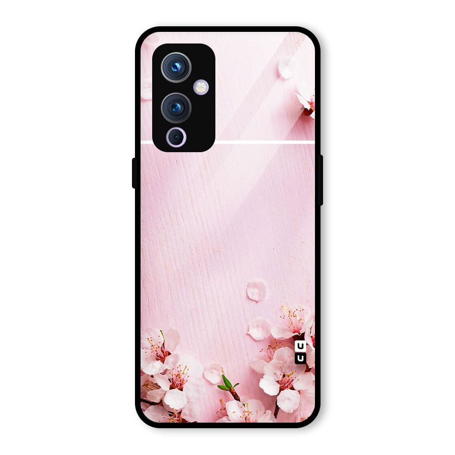 Blossom Frame Pink Glass Back Case for OnePlus 9