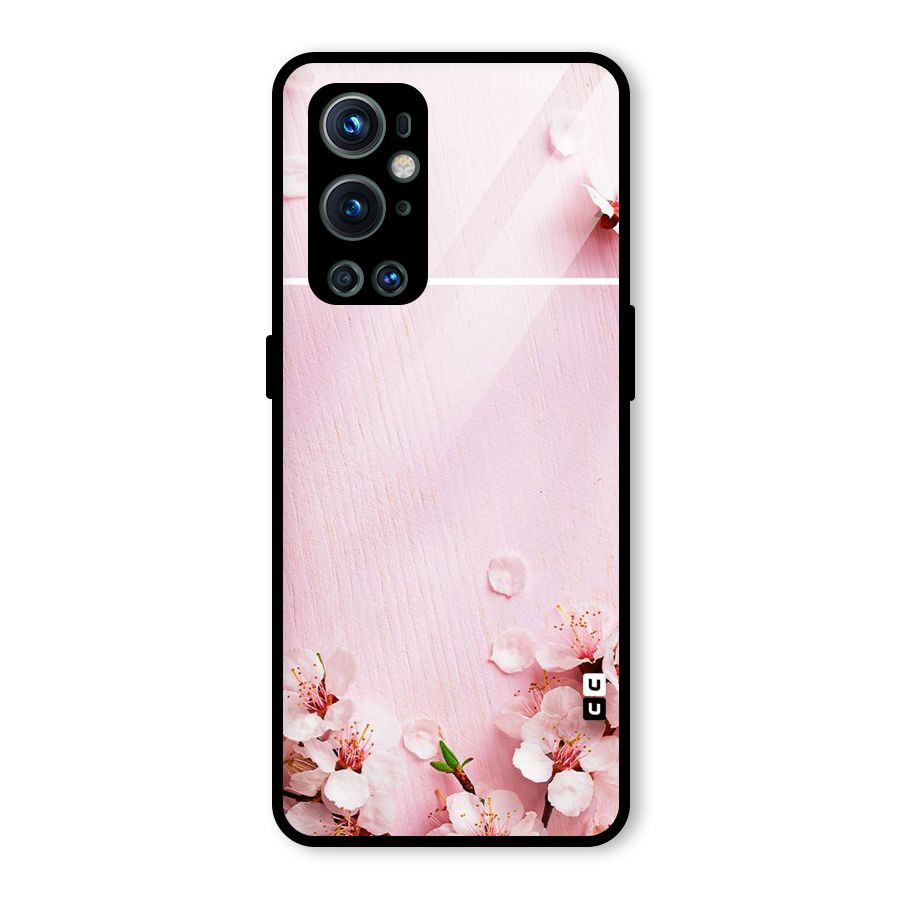 Blossom Frame Pink Glass Back Case for OnePlus 9 Pro