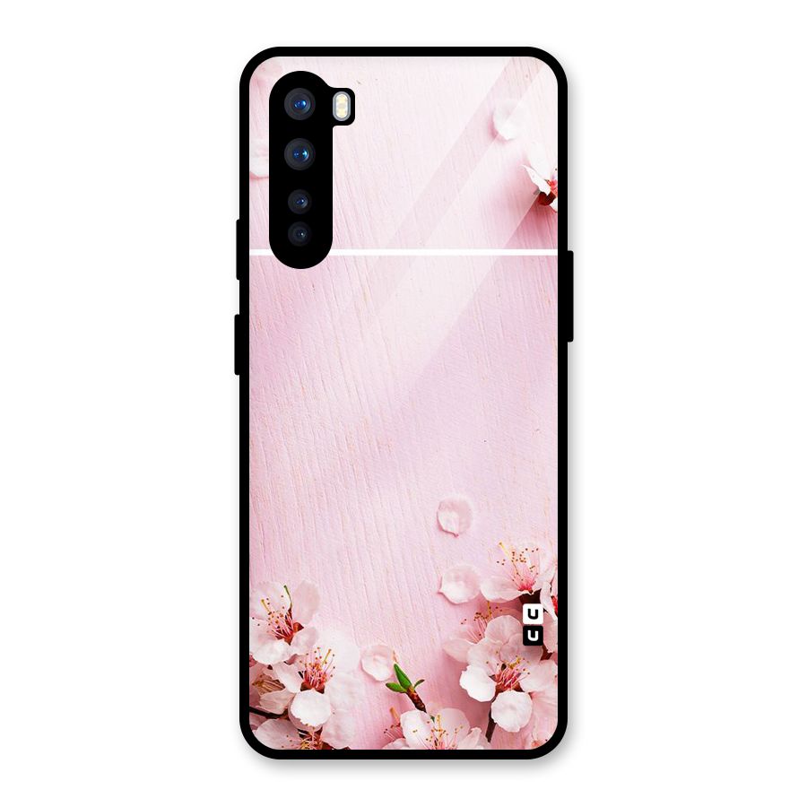 Blossom Frame Pink Glass Back Case for OnePlus Nord