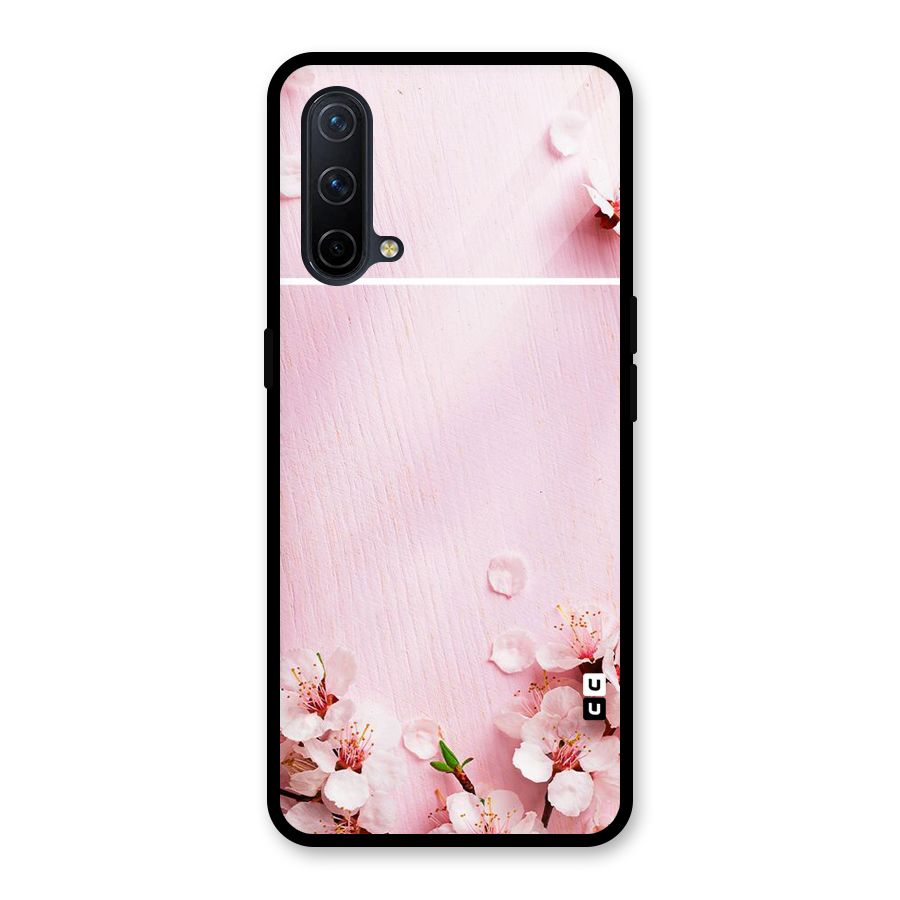 Blossom Frame Pink Glass Back Case for OnePlus Nord CE 5G