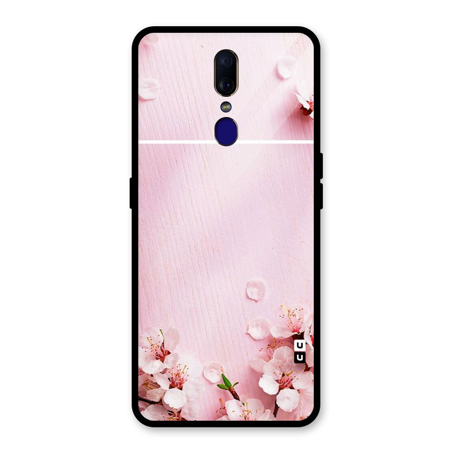 Blossom Frame Pink Glass Back Case for Oppo F11