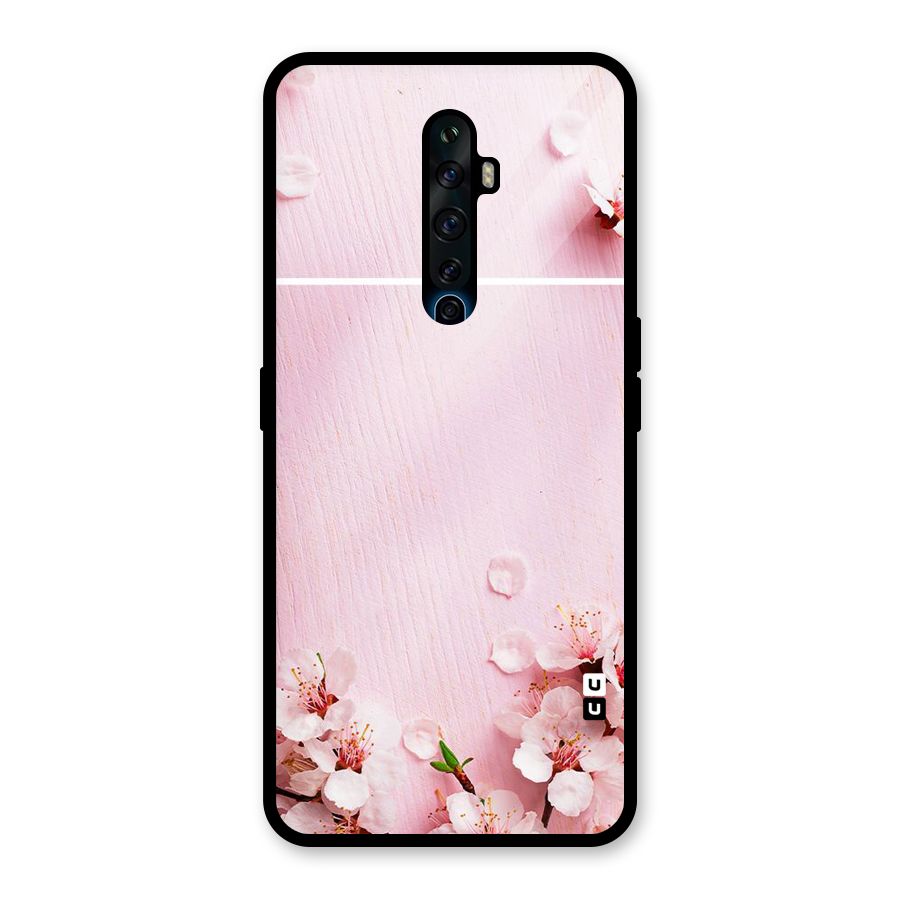 Blossom Frame Pink Glass Back Case for Oppo Reno2 Z