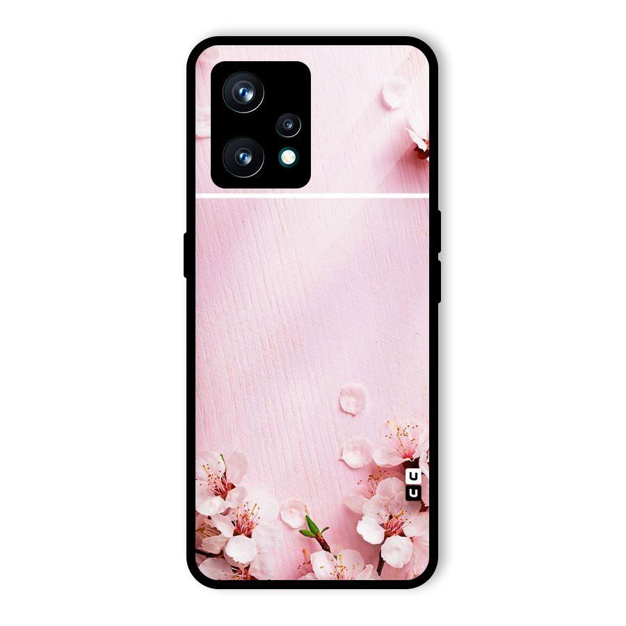 Blossom Frame Pink Glass Back Case for Realme 9 Pro Plus 5G