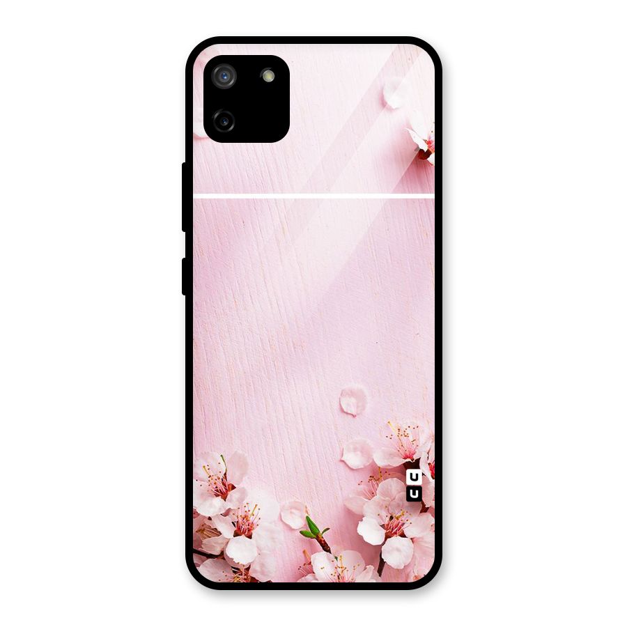 Blossom Frame Pink Glass Back Case for Realme C11