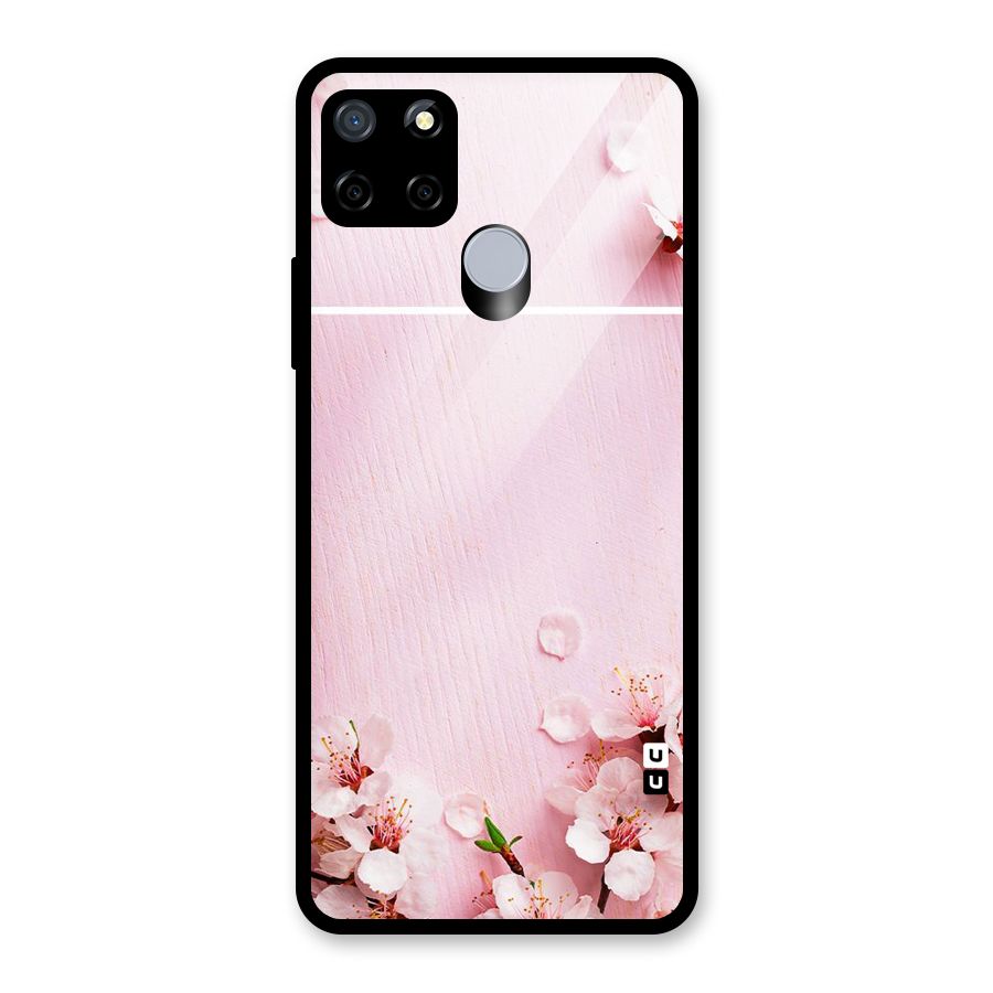 Blossom Frame Pink Glass Back Case for Realme C12