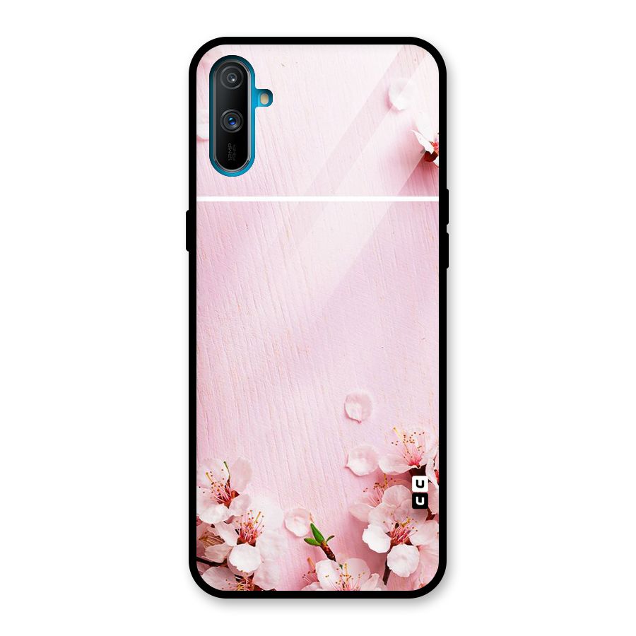 Blossom Frame Pink Glass Back Case for Realme C3