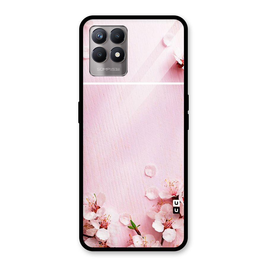 Blossom Frame Pink Glass Back Case for Realme Narzo 50