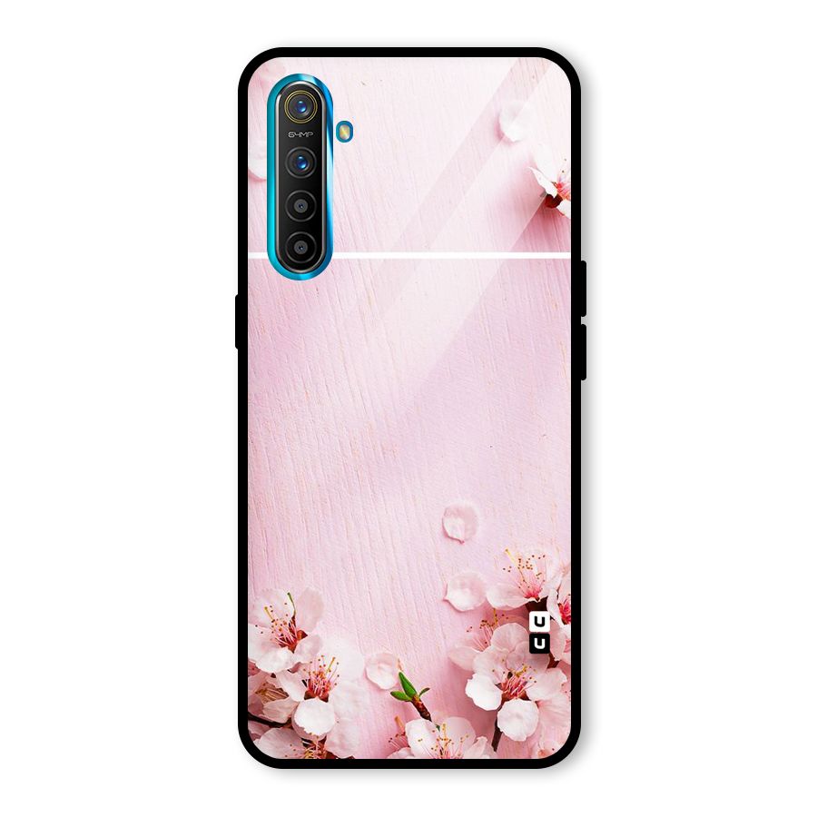 Blossom Frame Pink Glass Back Case for Realme X2