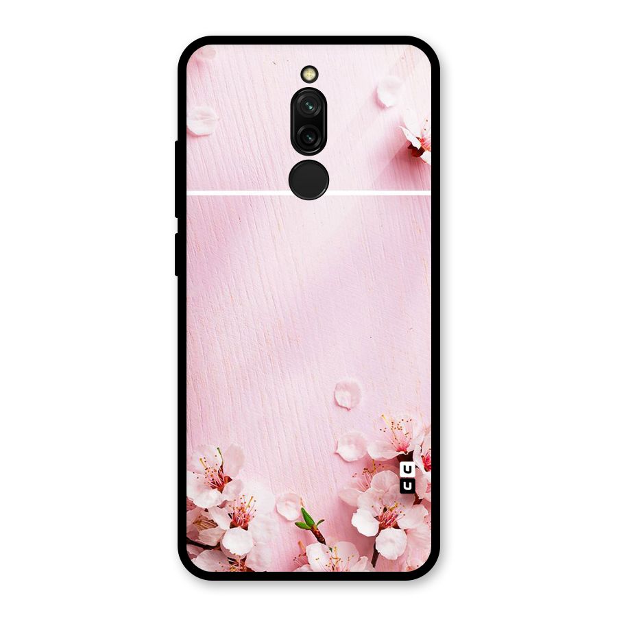 Blossom Frame Pink Glass Back Case for Redmi 8
