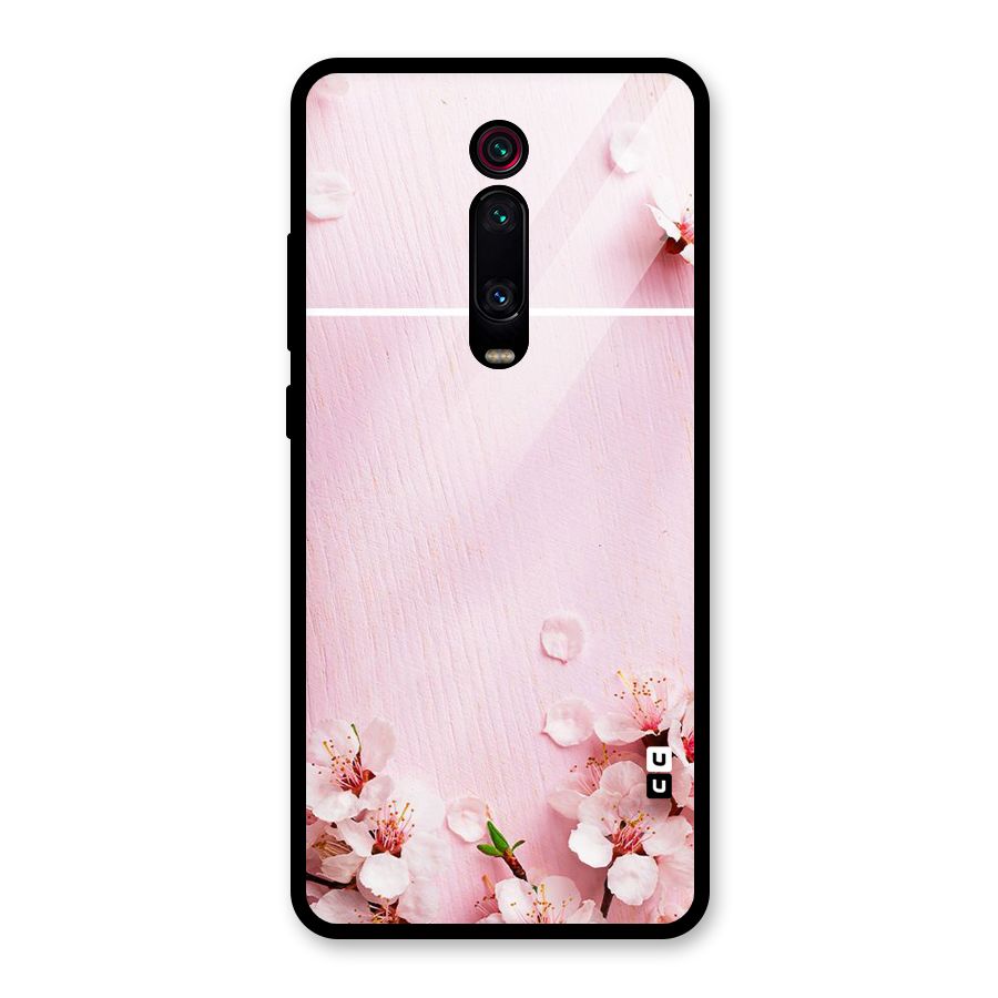 Blossom Frame Pink Glass Back Case for Redmi K20
