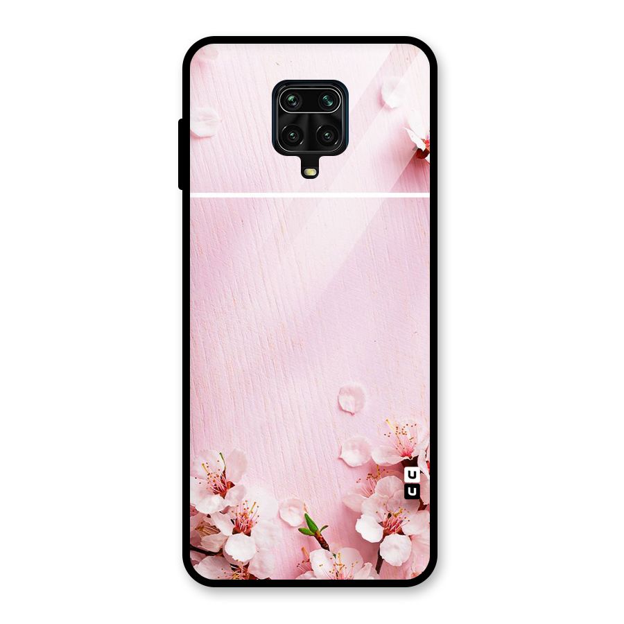 Blossom Frame Pink Glass Back Case for Redmi Note 10 Lite