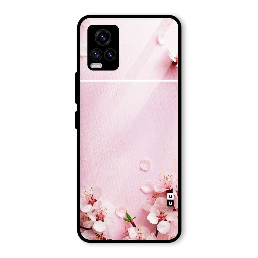 Blossom Frame Pink Glass Back Case for Vivo V20