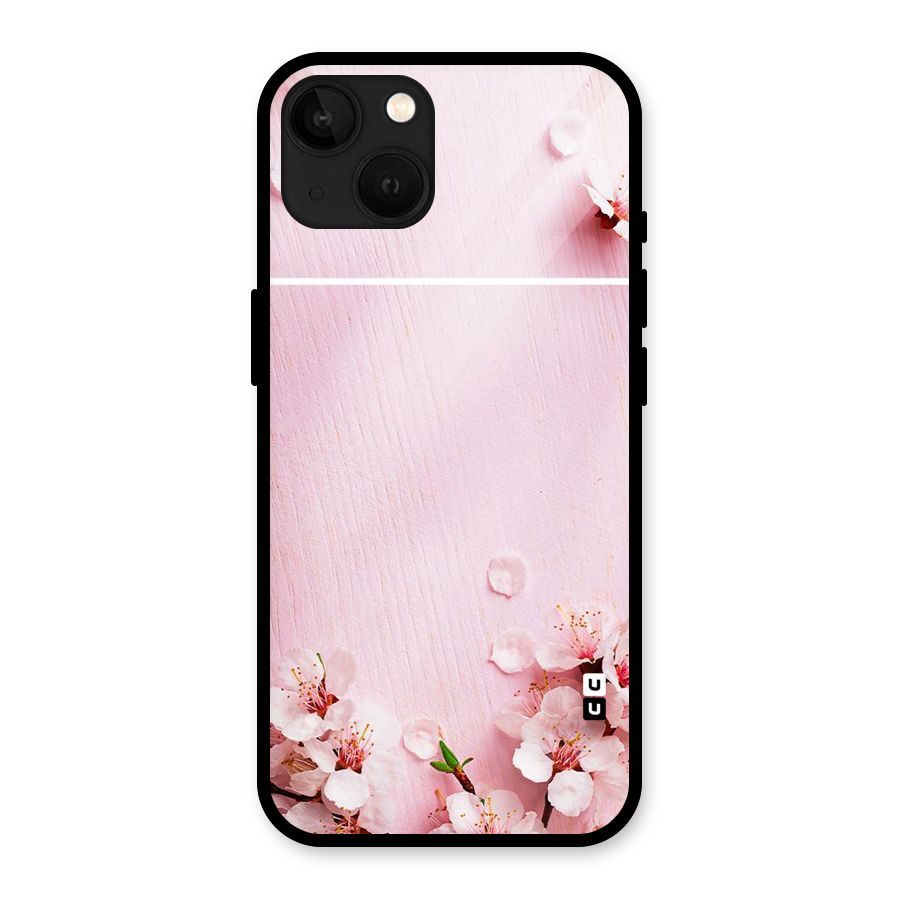 Blossom Frame Pink Glass Back Case for iPhone 13
