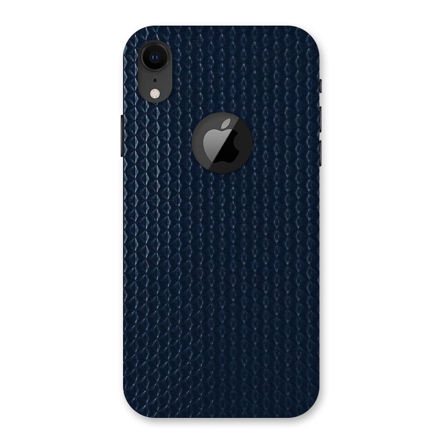 Blue Pattern Back Case for iPhone XR Logo Cut
