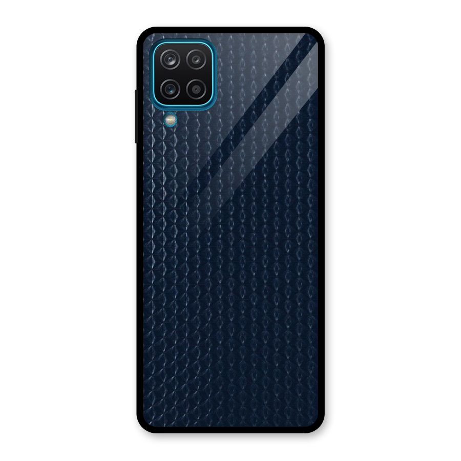 Blue Pattern Glass Back Case for Galaxy A12