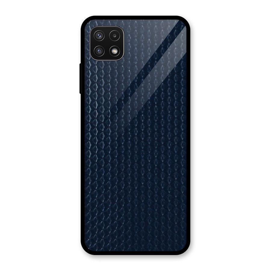 Blue Pattern Glass Back Case for Galaxy A22 5G