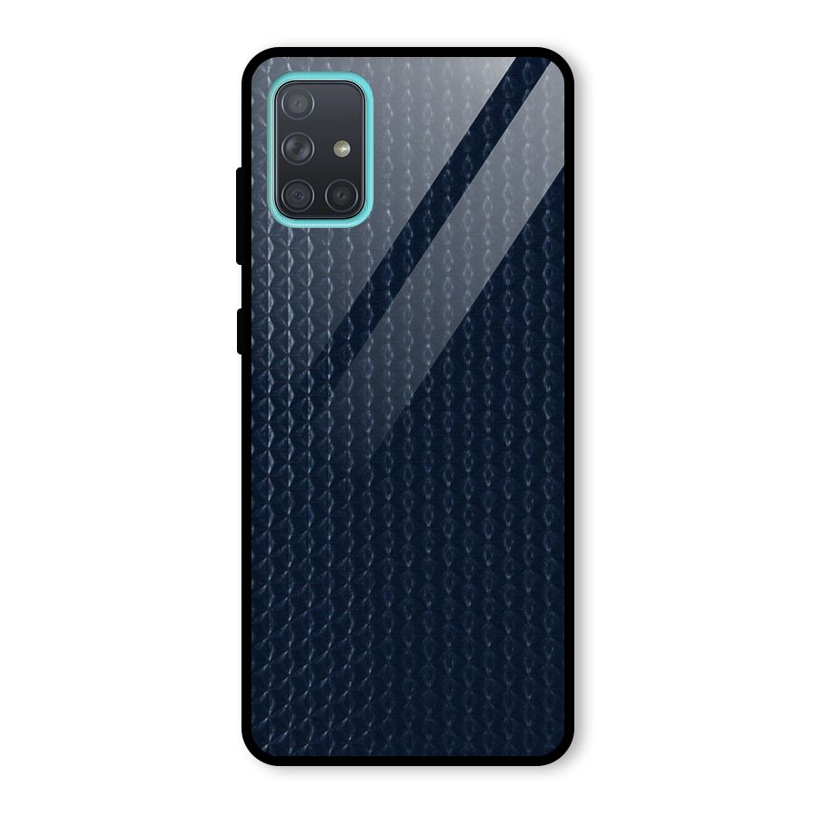 Blue Pattern Glass Back Case for Galaxy A71