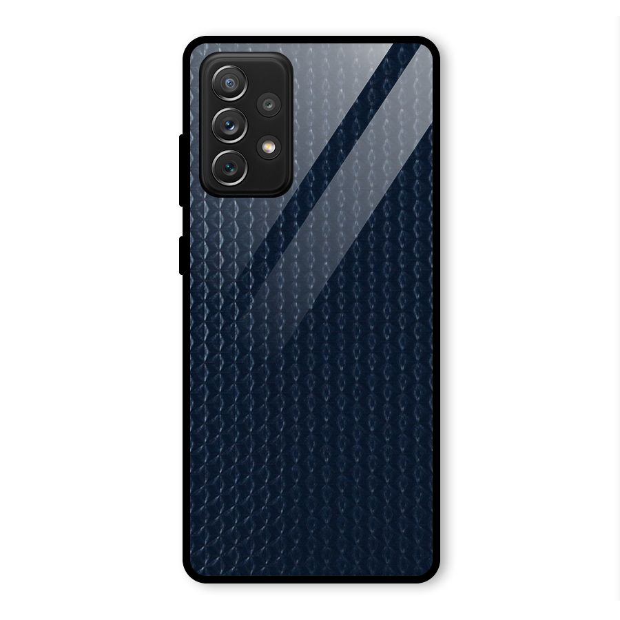 Blue Pattern Glass Back Case for Galaxy A72