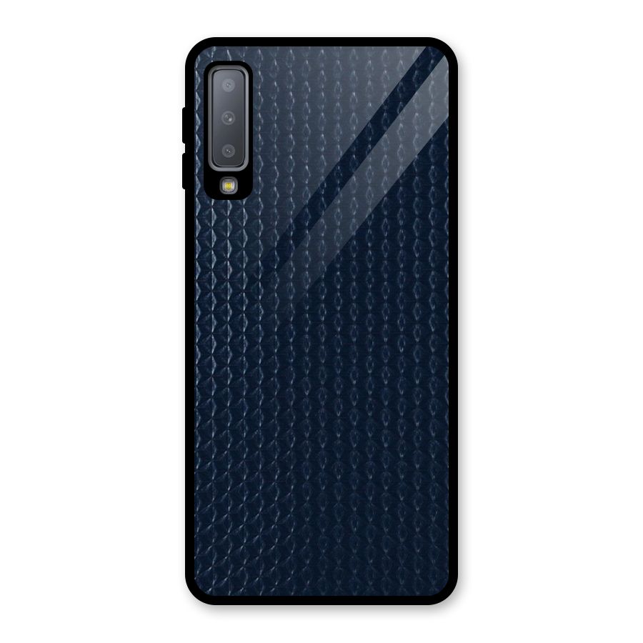 Blue Pattern Glass Back Case for Galaxy A7 (2018)